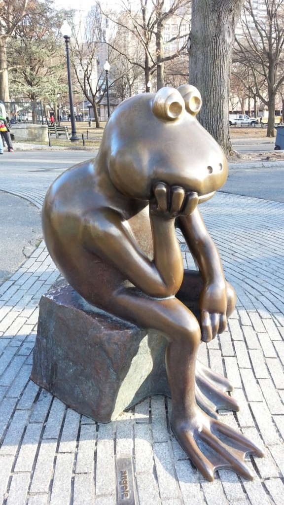 Thinking Frog by the Pond