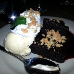 Warm chocolate brownie